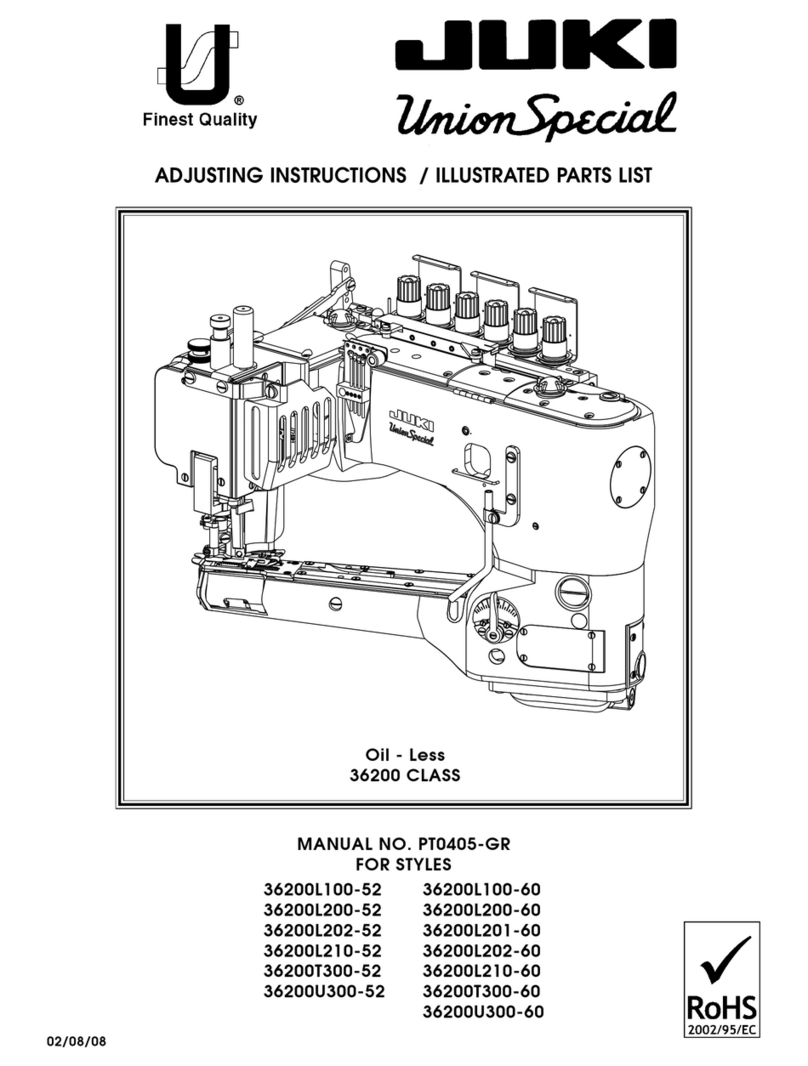 JUKI Union Special 36200 CLASS Series Setup guide JUKI Union Special 36200 CLASS Series Setup guide