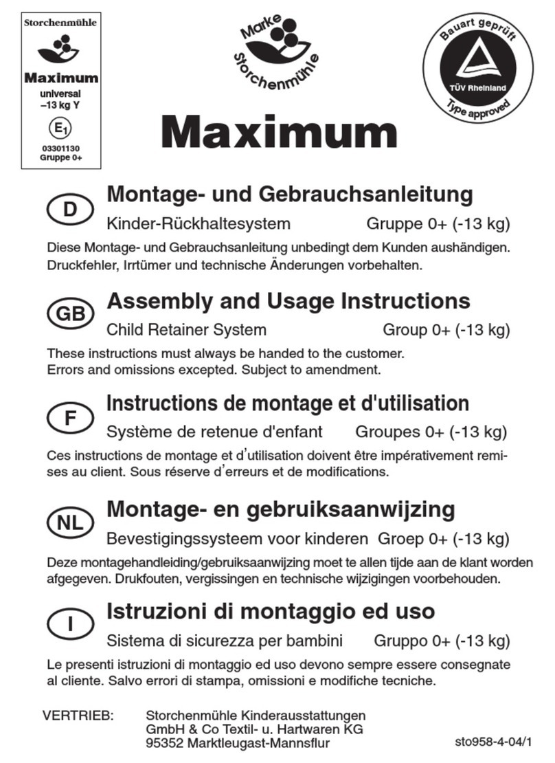 storchenmuhle Maximum Assembly and usage instructions