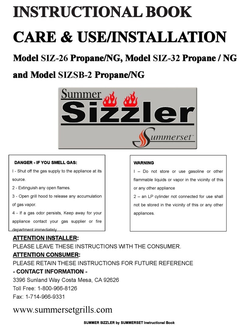 Summerset Sizzler SIZ-26 Series Product guide Summerset Sizzler SIZ-26 Series Product guide