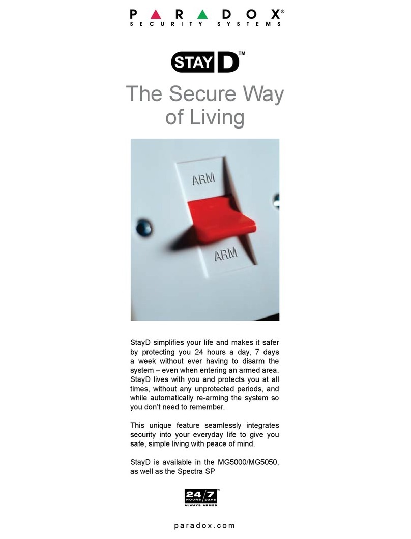 Paradox StayD Series User manual
