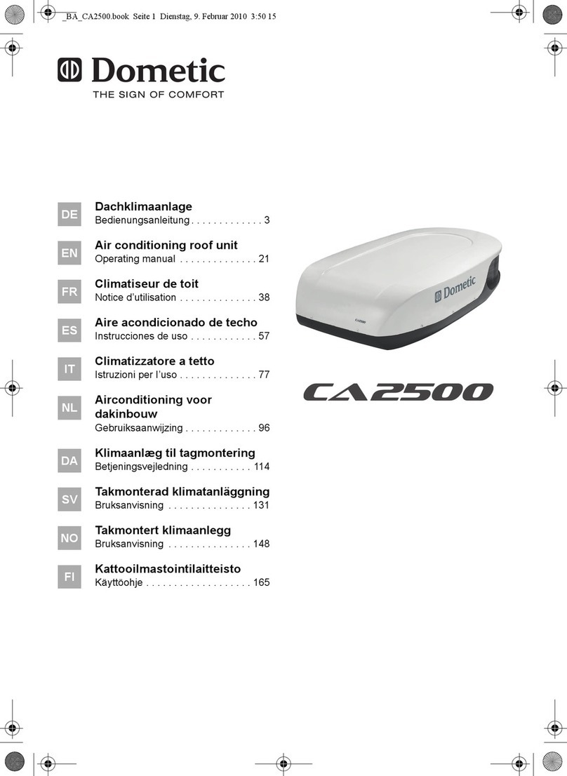 Dometic CA2500 User manual