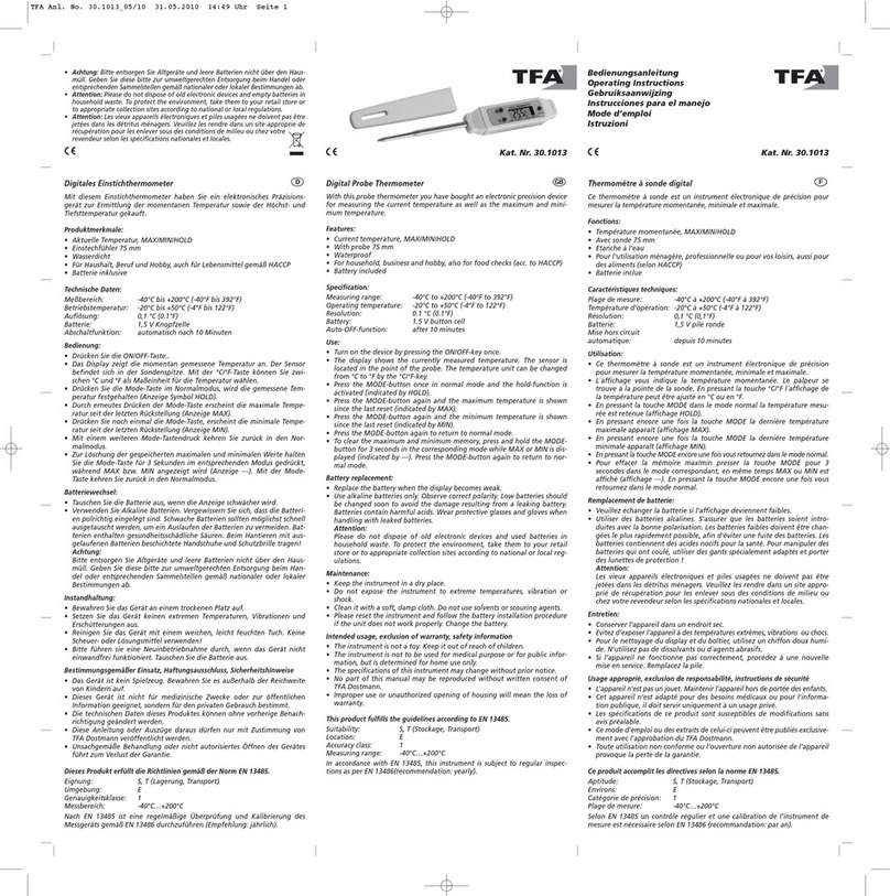 TFA 30.1013 User manual
