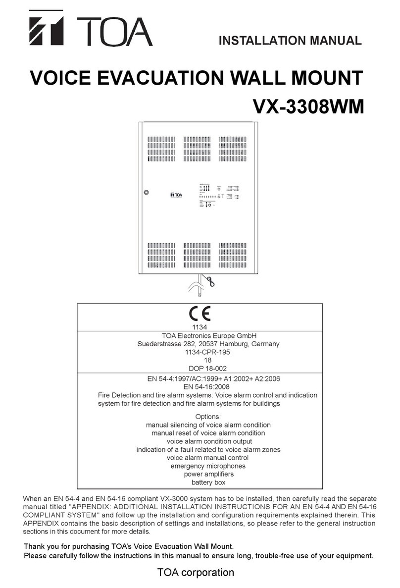 Toa VX-3308WM User manual