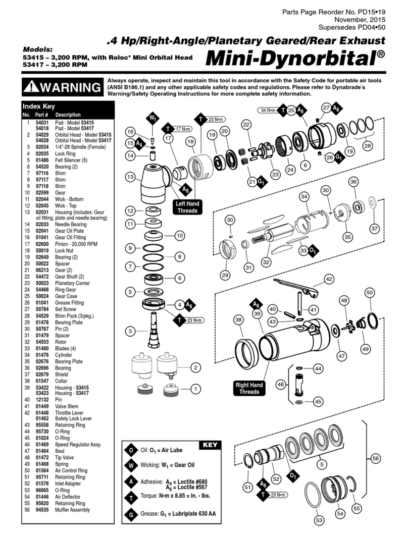 Dynabrade Mini-Dynorbital Roloc 53415 Important operating, maintenance and safety instructions Dynabrade Mini-Dynorbital Roloc 53415 Important operating, maintenance and safety instructions