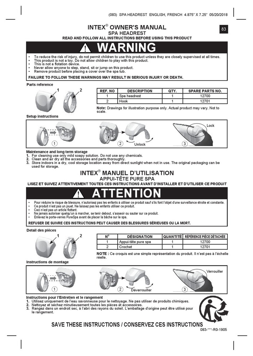 Intex 12700 owner's manual