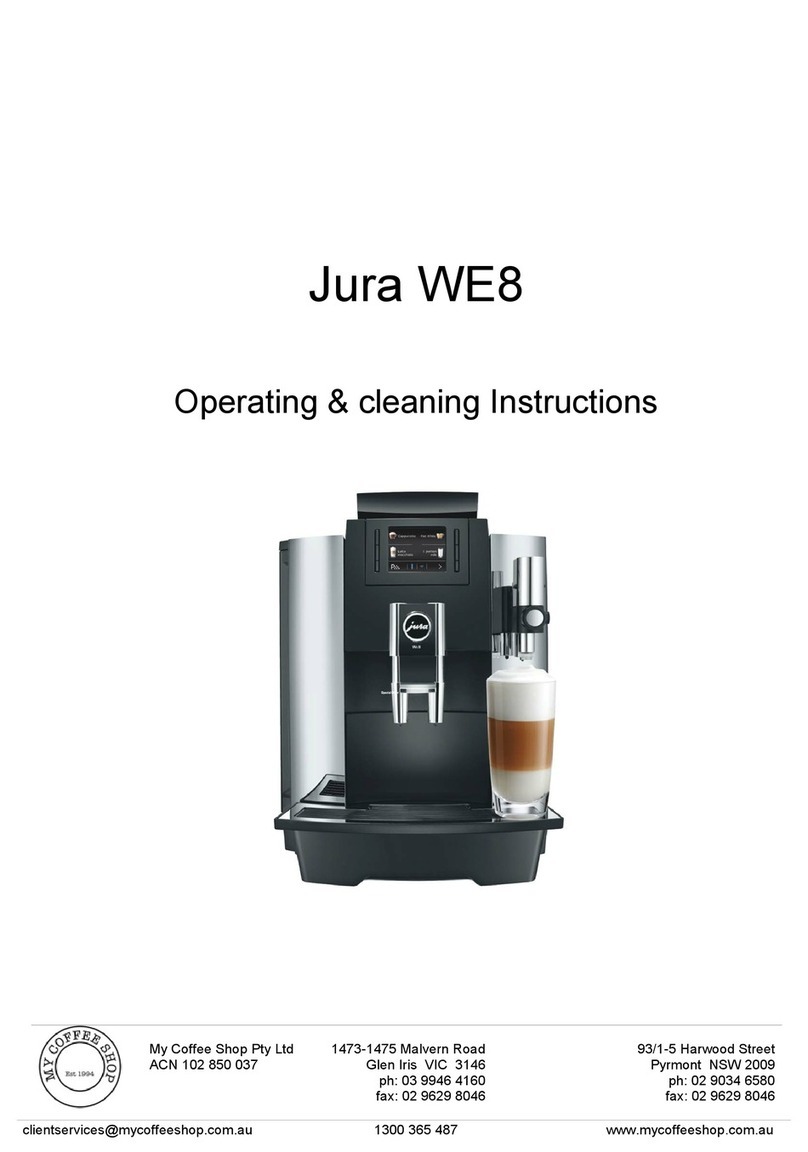 Jura WE8 Operating & cleaning instructions