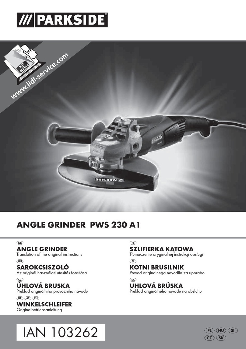 Parkside PWS 230 A1 Translation of the original instructions