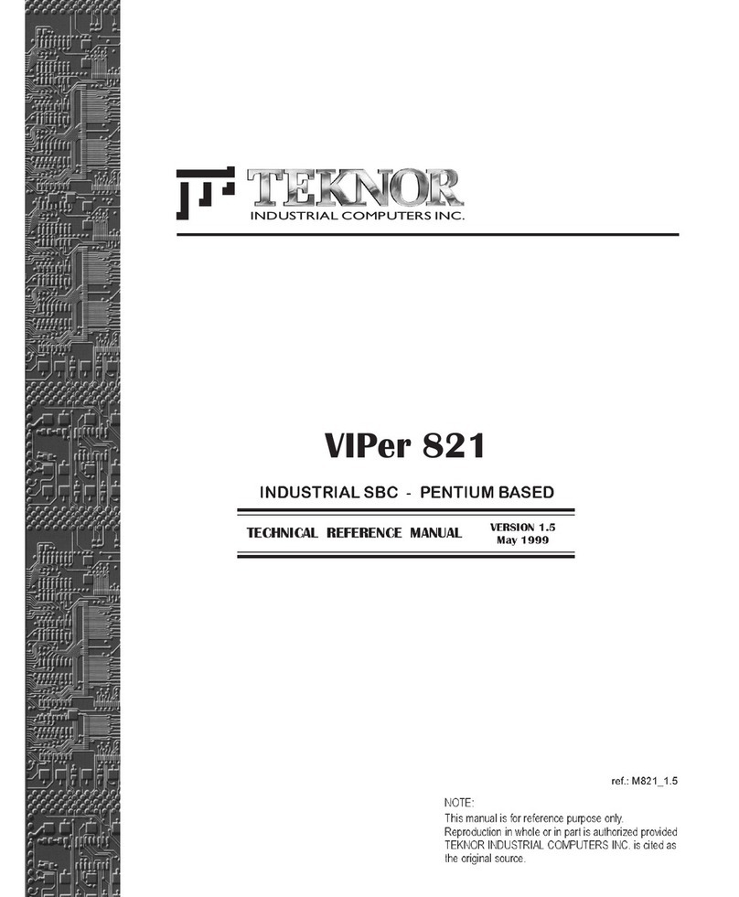Teknor Industrial Computers VIPer 821 Technical reference manual