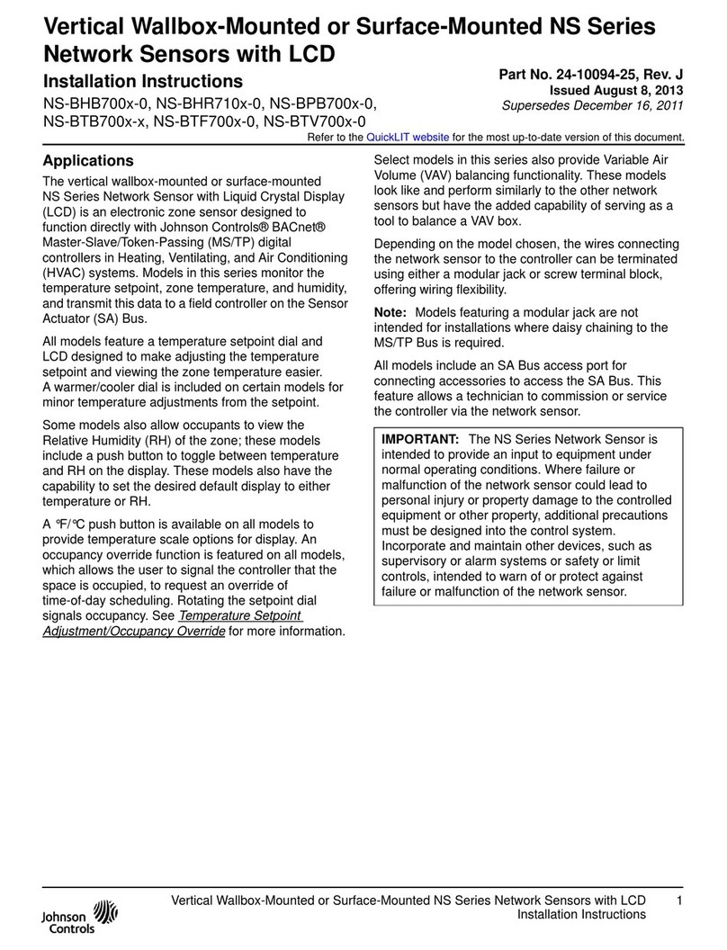 Johnson Controls NS Series User manual