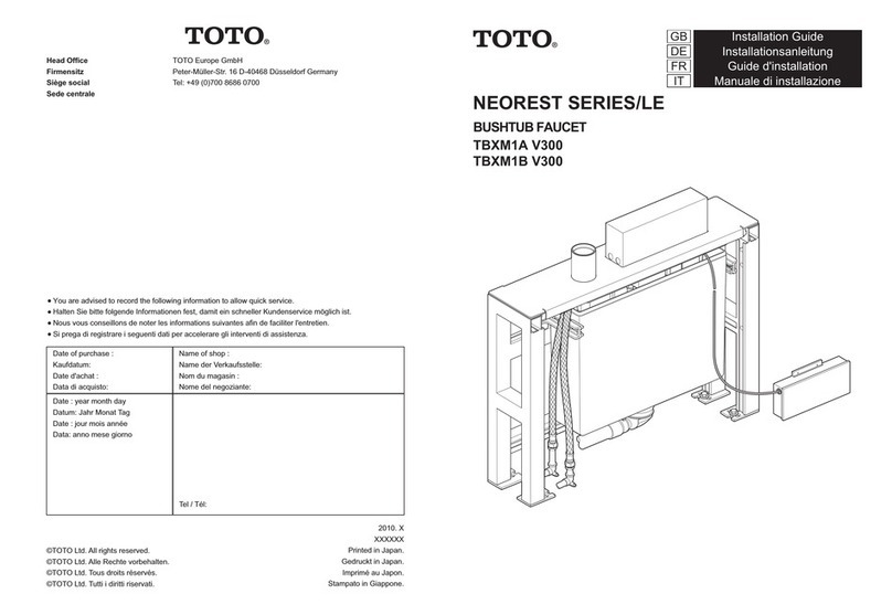 Toto Neorest Series installation guide