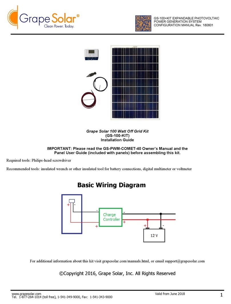 Grape Solar GS-100-KIT User manual
