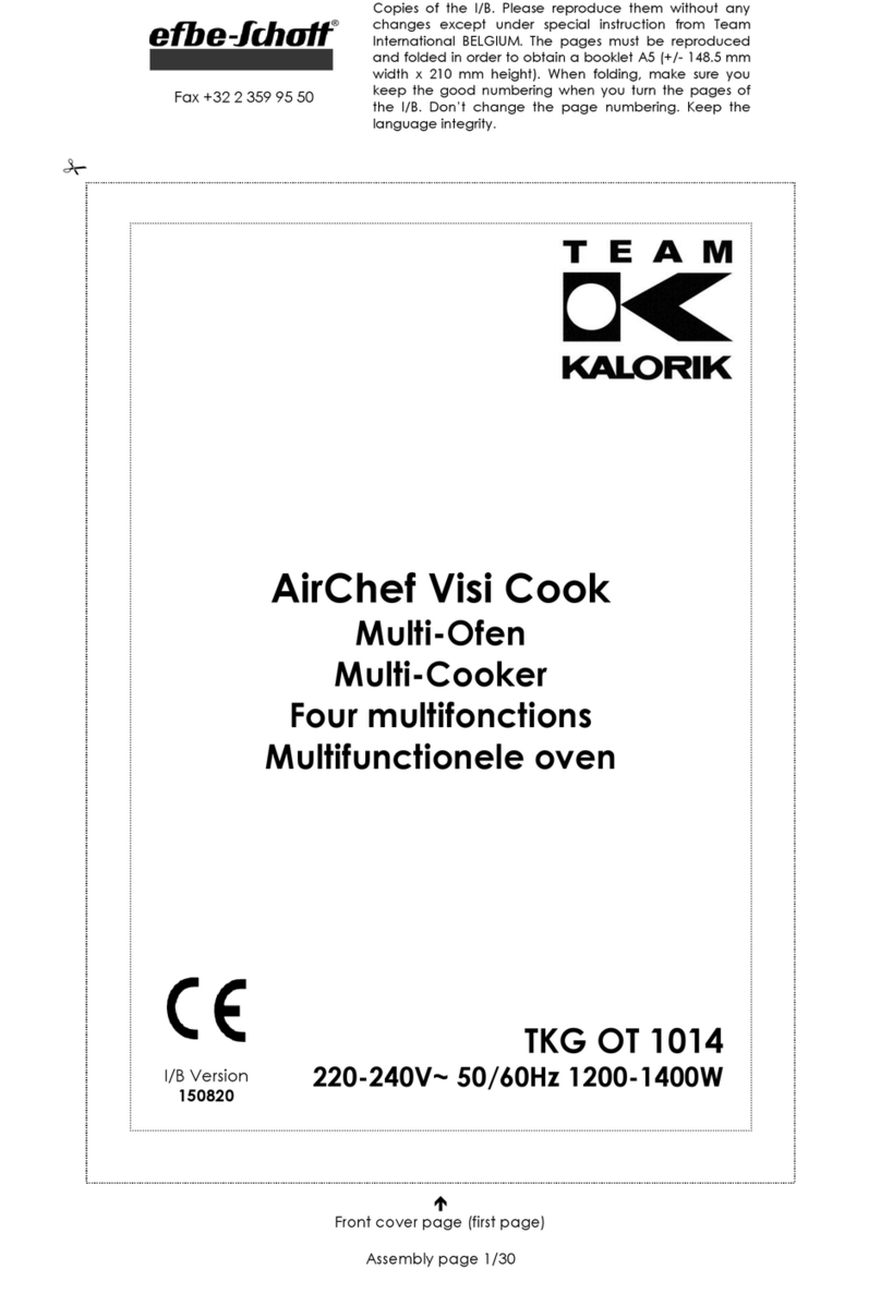 EFBE-SCHOTT AirChef Visi Cook TKG OT 1014 manual