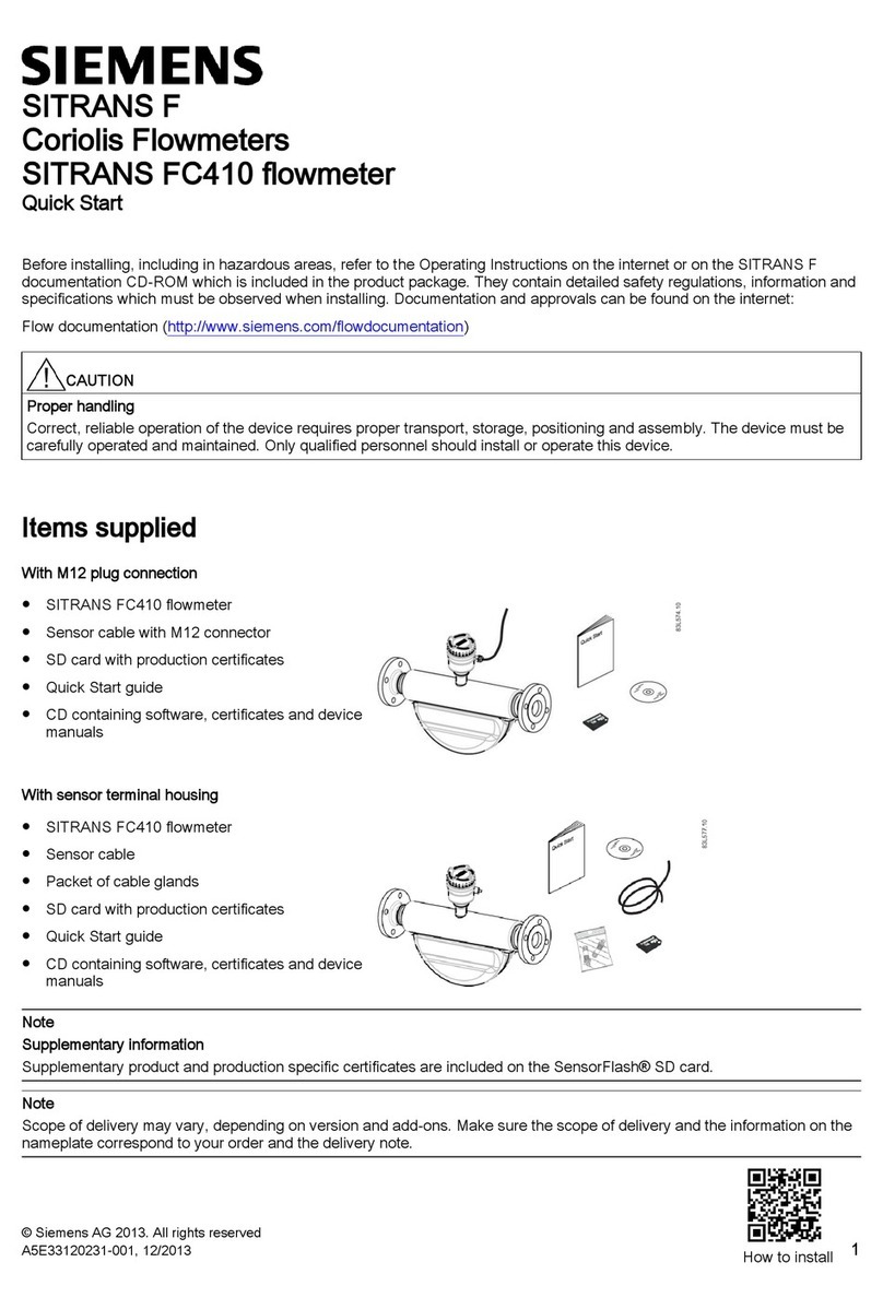 Siemens SITRANS F User manual