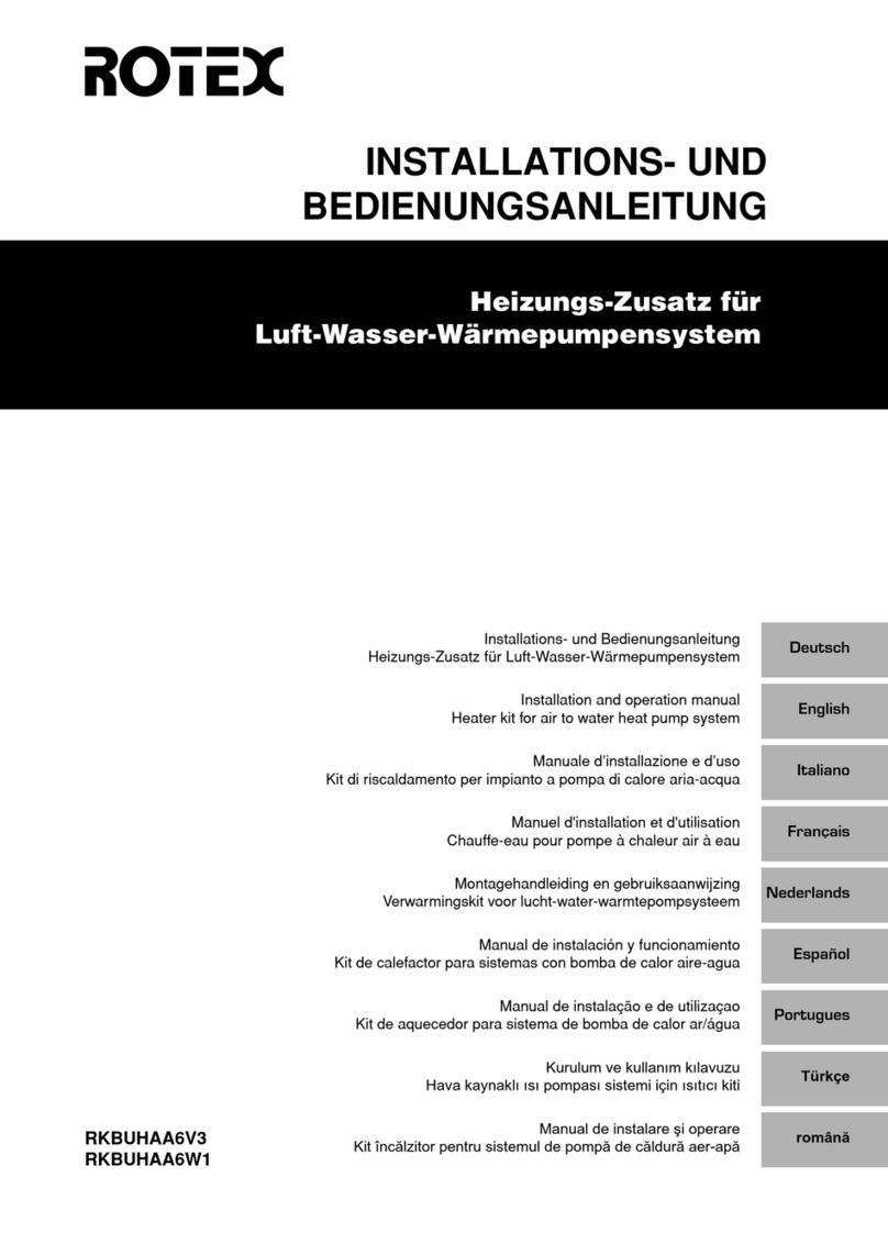 Rotex RKBUHAA6V3 Installation and operation manual