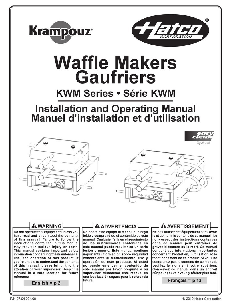 Hatco Krampouz KWM Series User manual