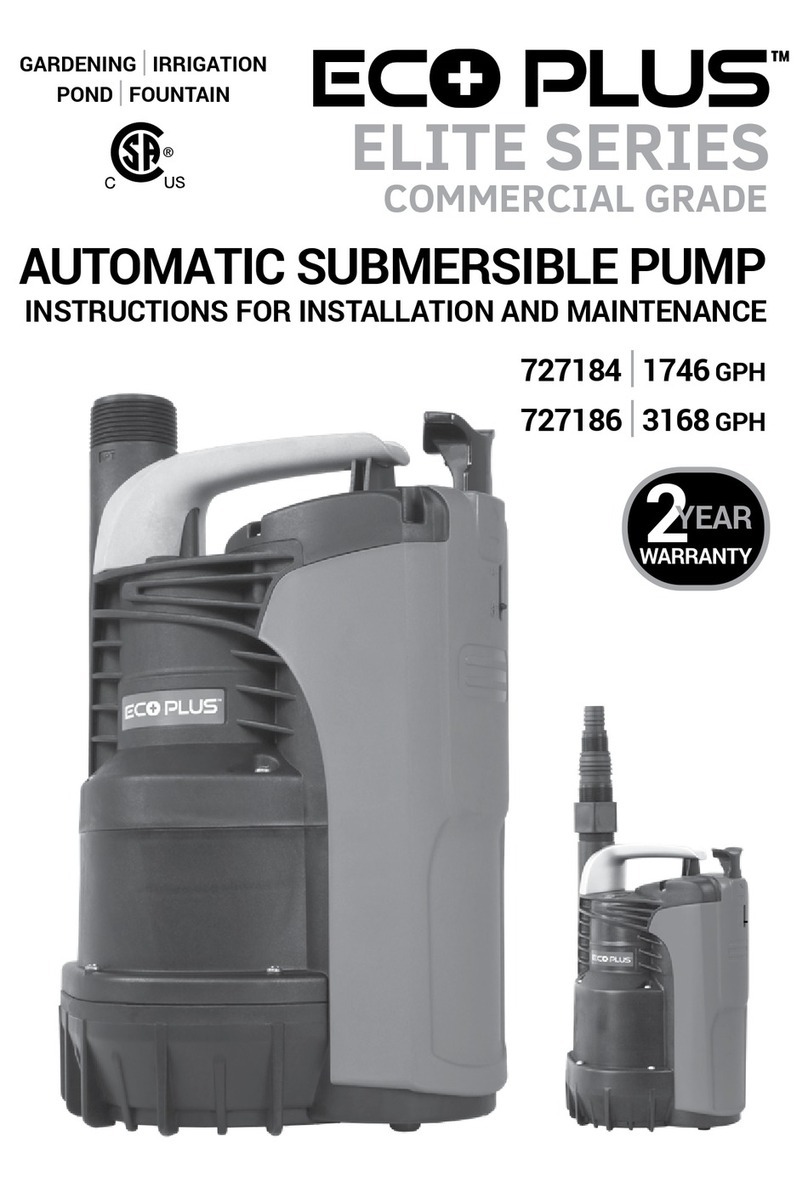 Ecoplus 727184 Instruction for installation and maintenance Ecoplus 727184 Instruction for installation and maintenance
