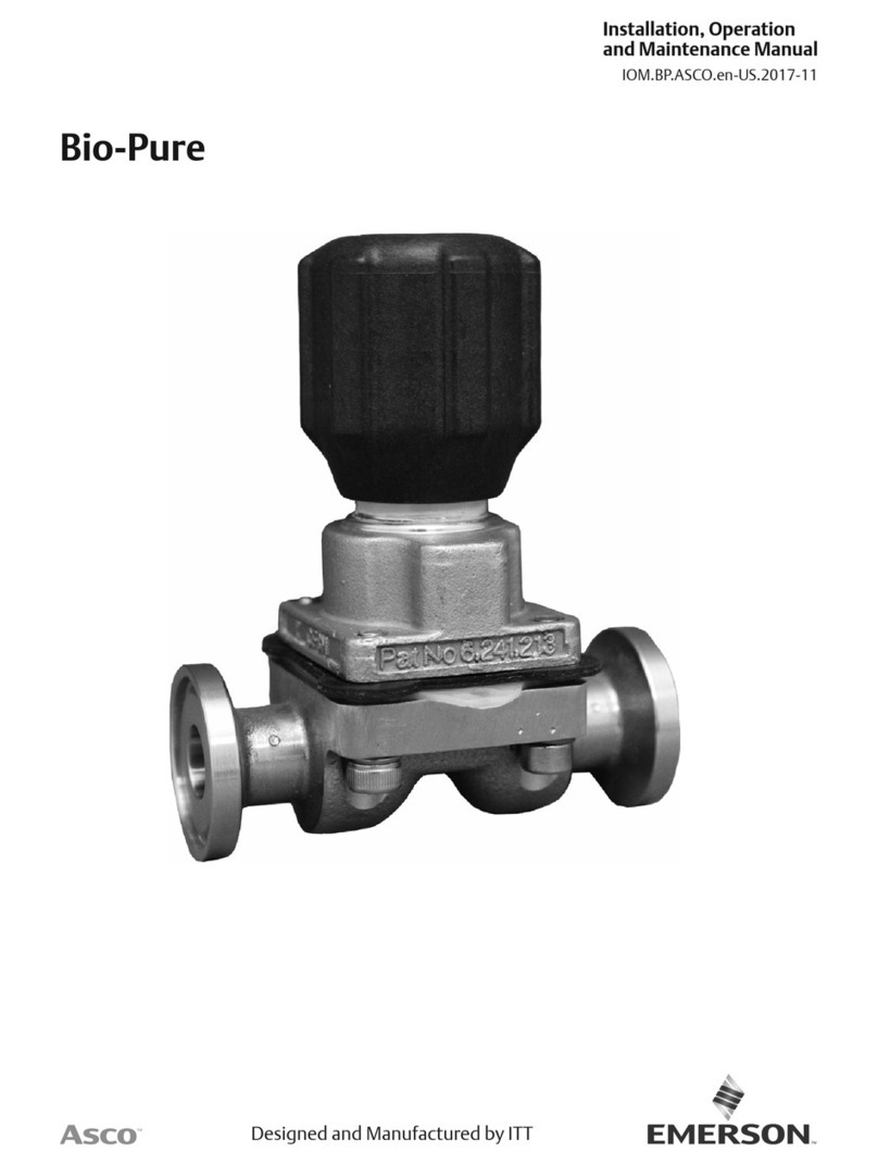 Emerson Asco Bio-Pure Installation, operation and maintenance manual Emerson Asco Bio-Pure Installation, operation and maintenance manual