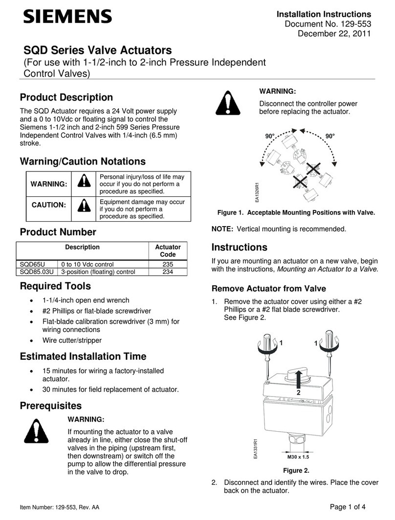Siemens SQD Series User manual