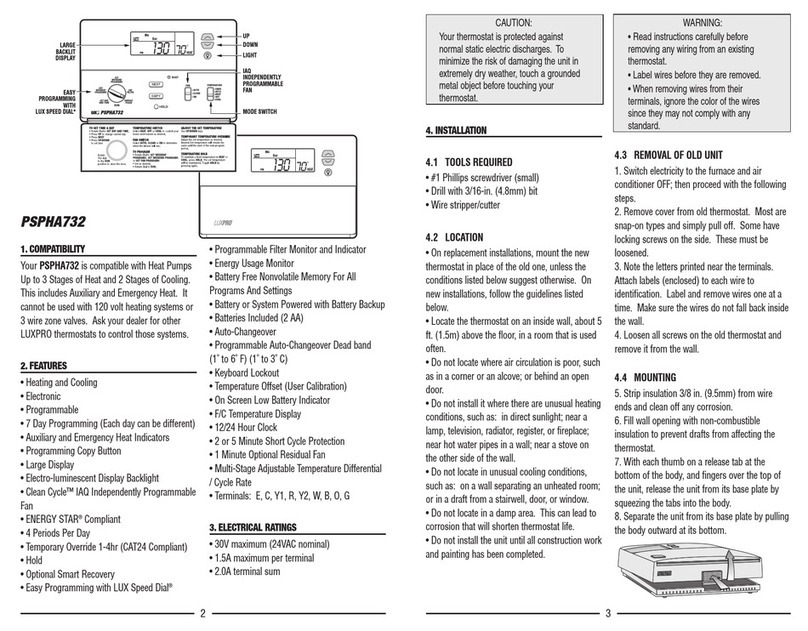 Lux Products PSPHA732 manual Lux Products PSPHA732 manual