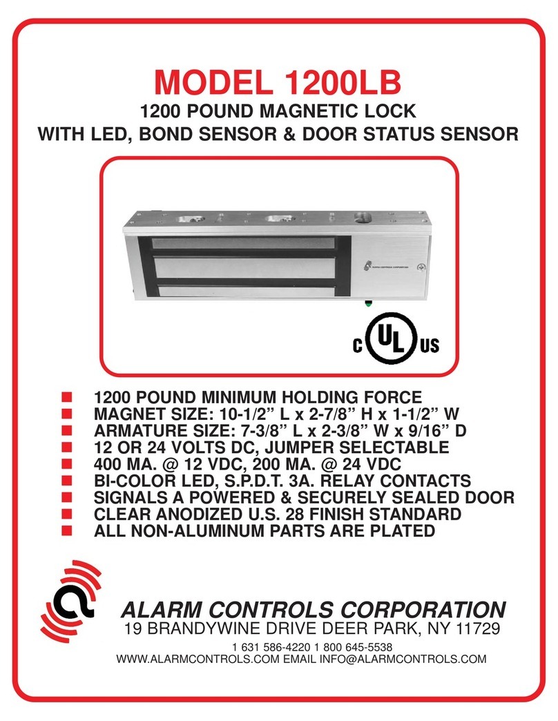 Alarm Controls Corporation 1200LB installation instructions Alarm Controls Corporation 1200LB installation instructions