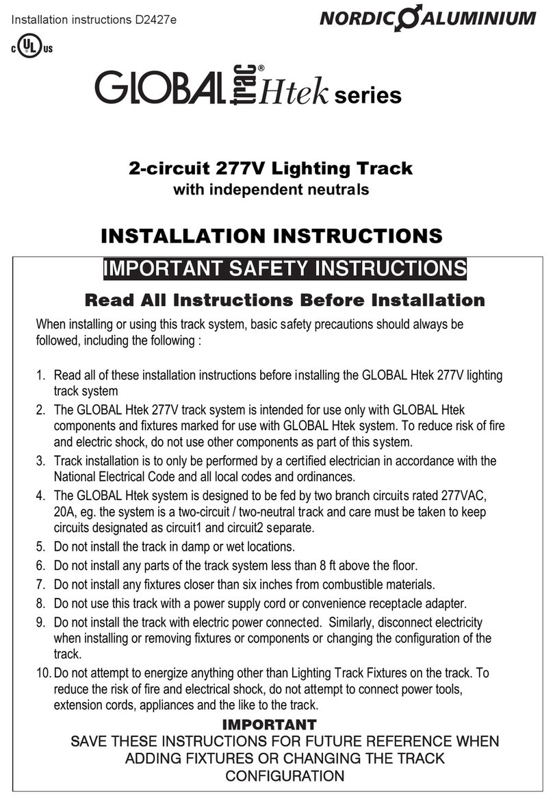 Nordic Aluminium Global trac Htek Series installation instructions