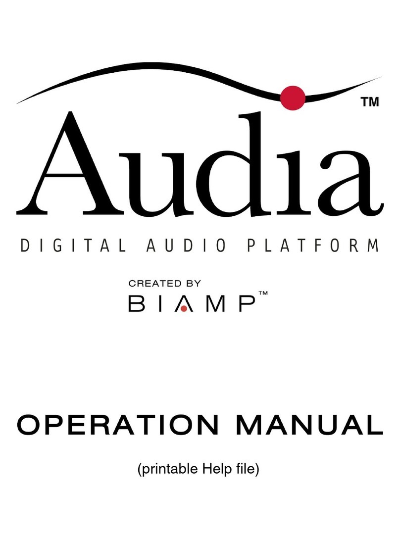 Biamp Audia Series Operation manual