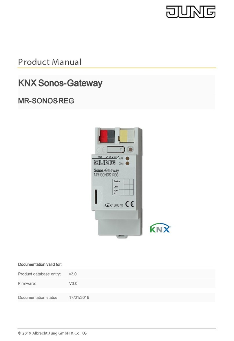 Jung MR-SONOS-REG User manual