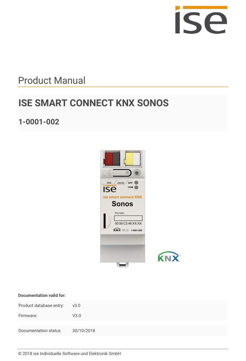 ISE Smart Connect KNX Sonos product manual ISE Smart Connect KNX Sonos product manual