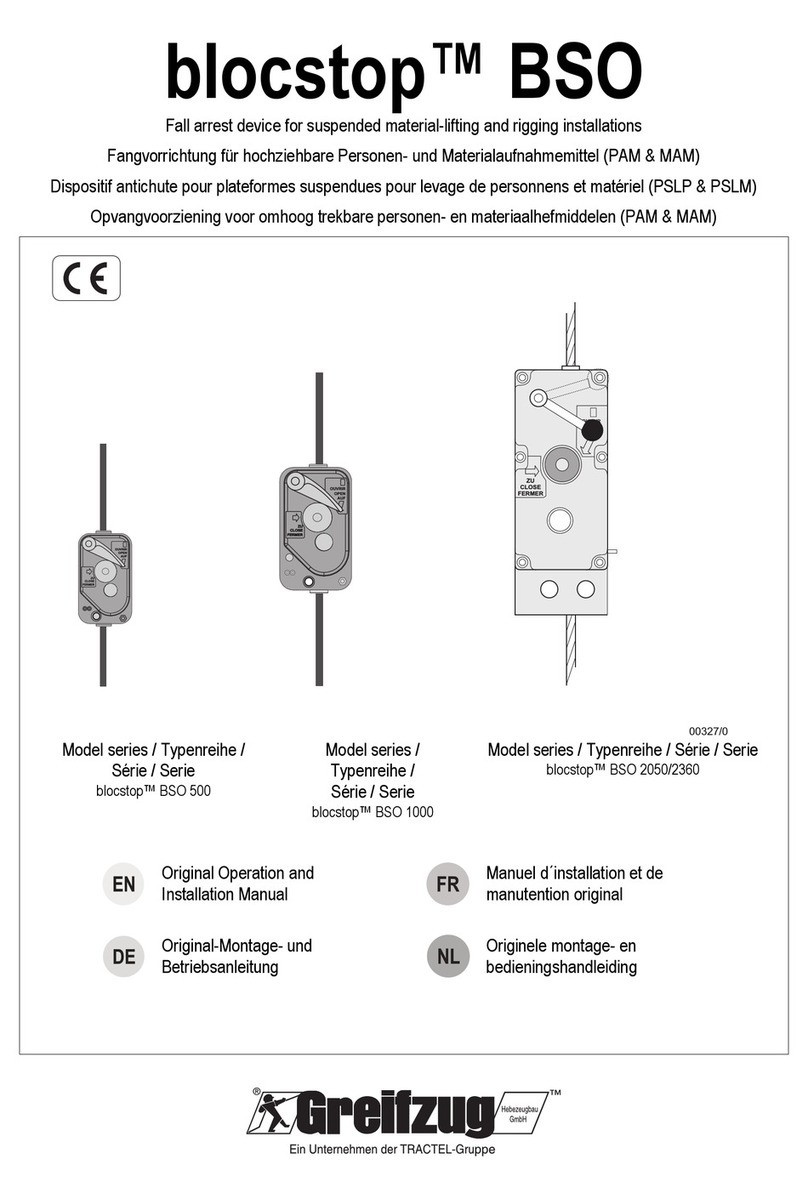 Greifzug blocstop BSO Series Operation and installation