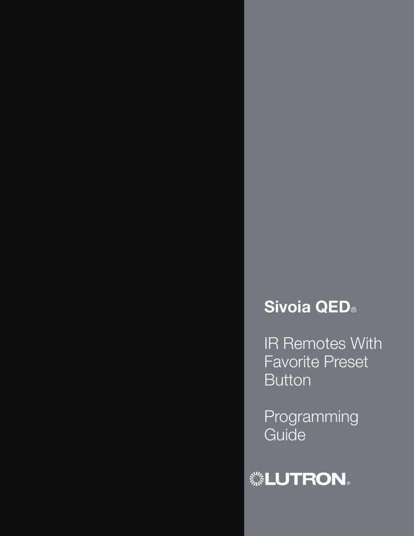 Lutron Electronics Sivoia QED Series Programming guide