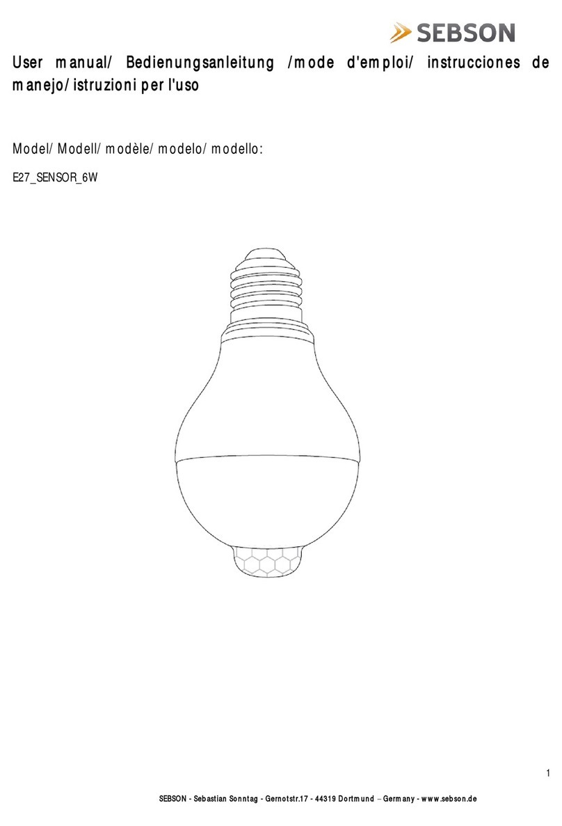 SEBSON E27_SENSOR_6W user manual SEBSON E27_SENSOR_6W user manual