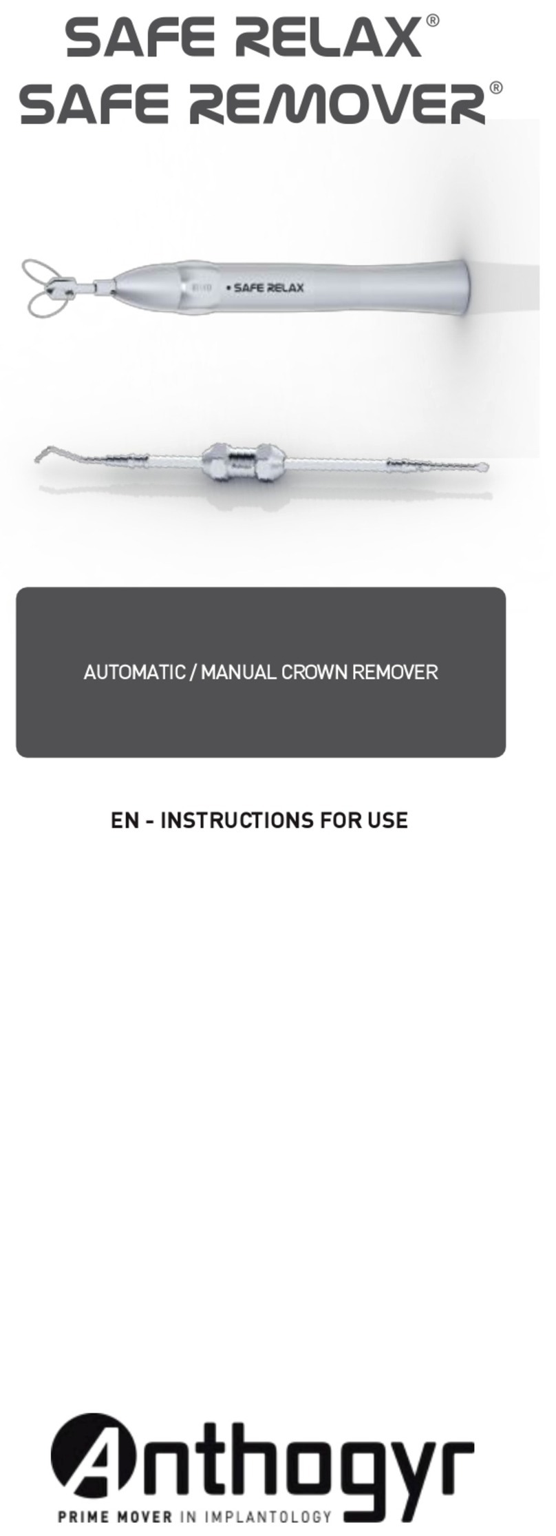 Anthogyr SAFE REMOVER ATD310B Instructions for use Anthogyr SAFE REMOVER ATD310B Instructions for use