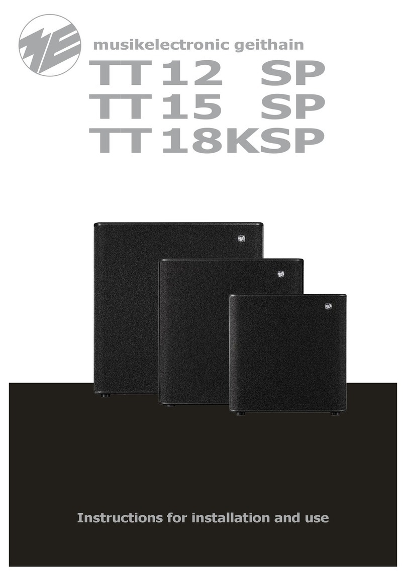 musikelectronic geithain TT12 SP Series Instructions for installation and use musikelectronic geithain TT12 SP Series Instructions for installation and use