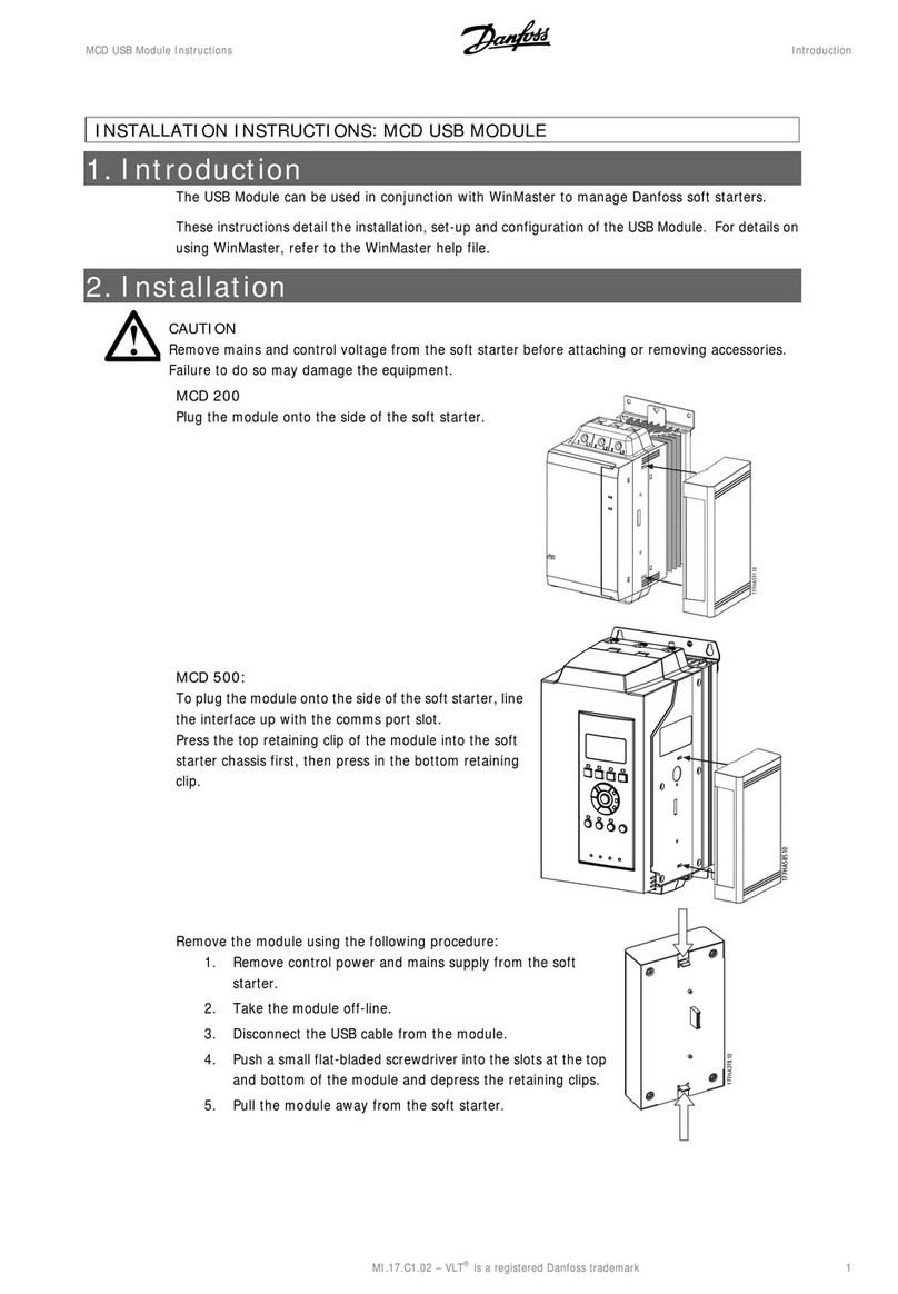 Danfoss VLT MCD 200 installation instructions