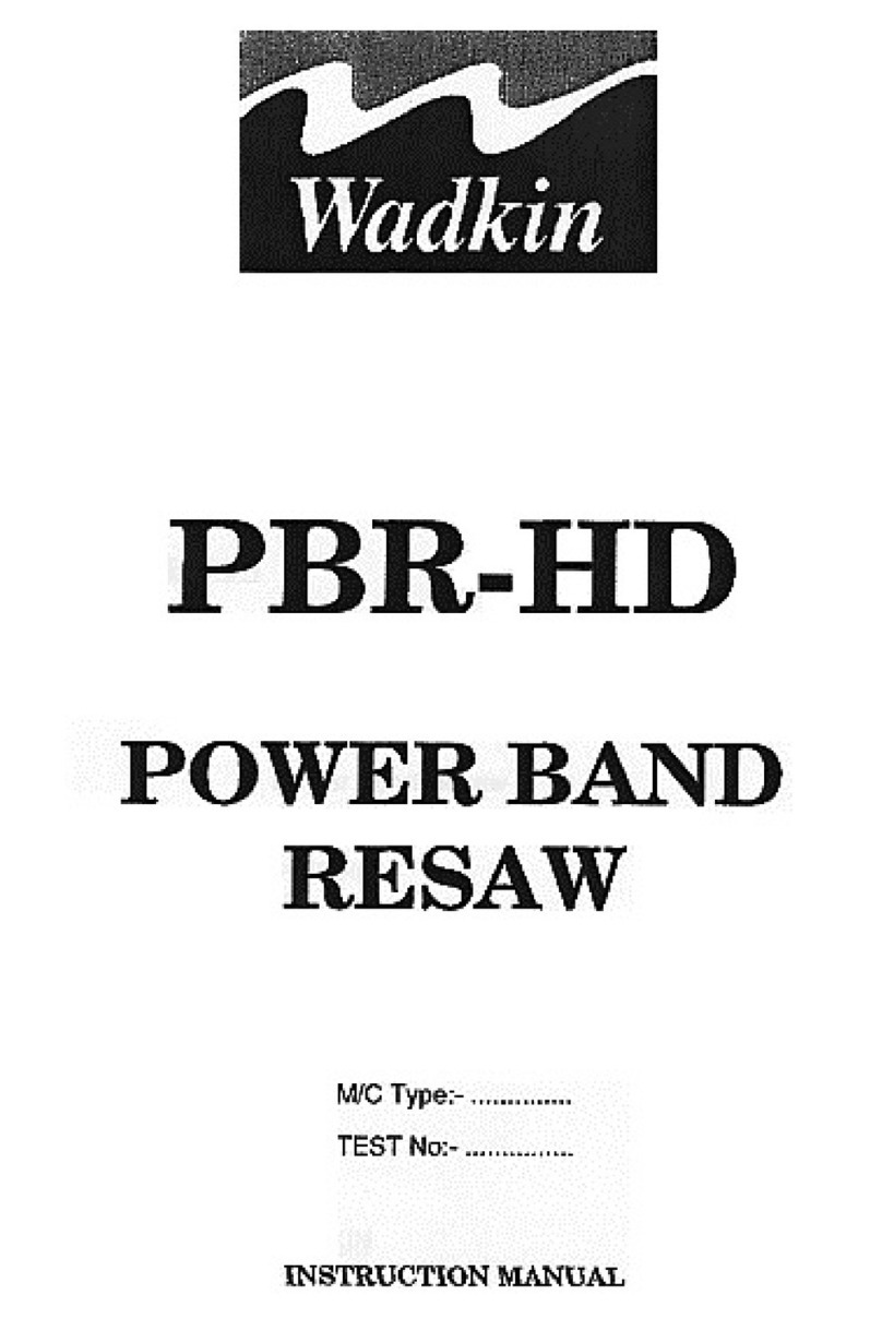 Wadkin PBR-HD instruction manual