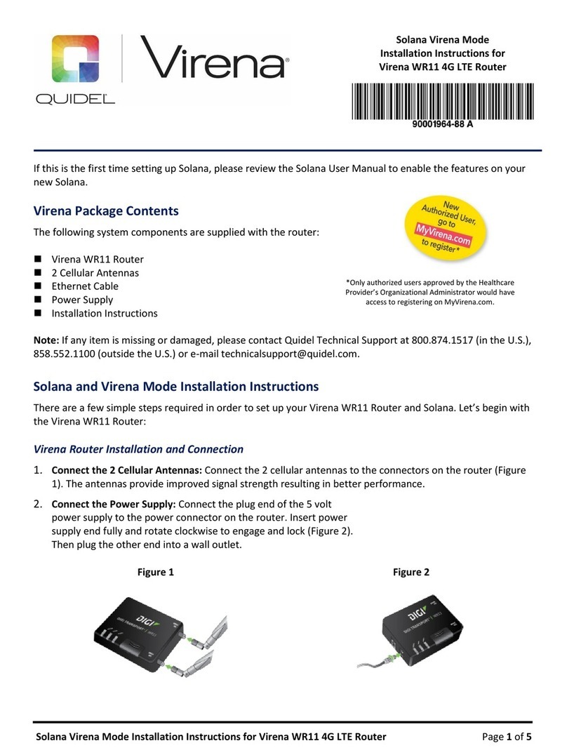 Quidel Virena WR11 installation instructions
