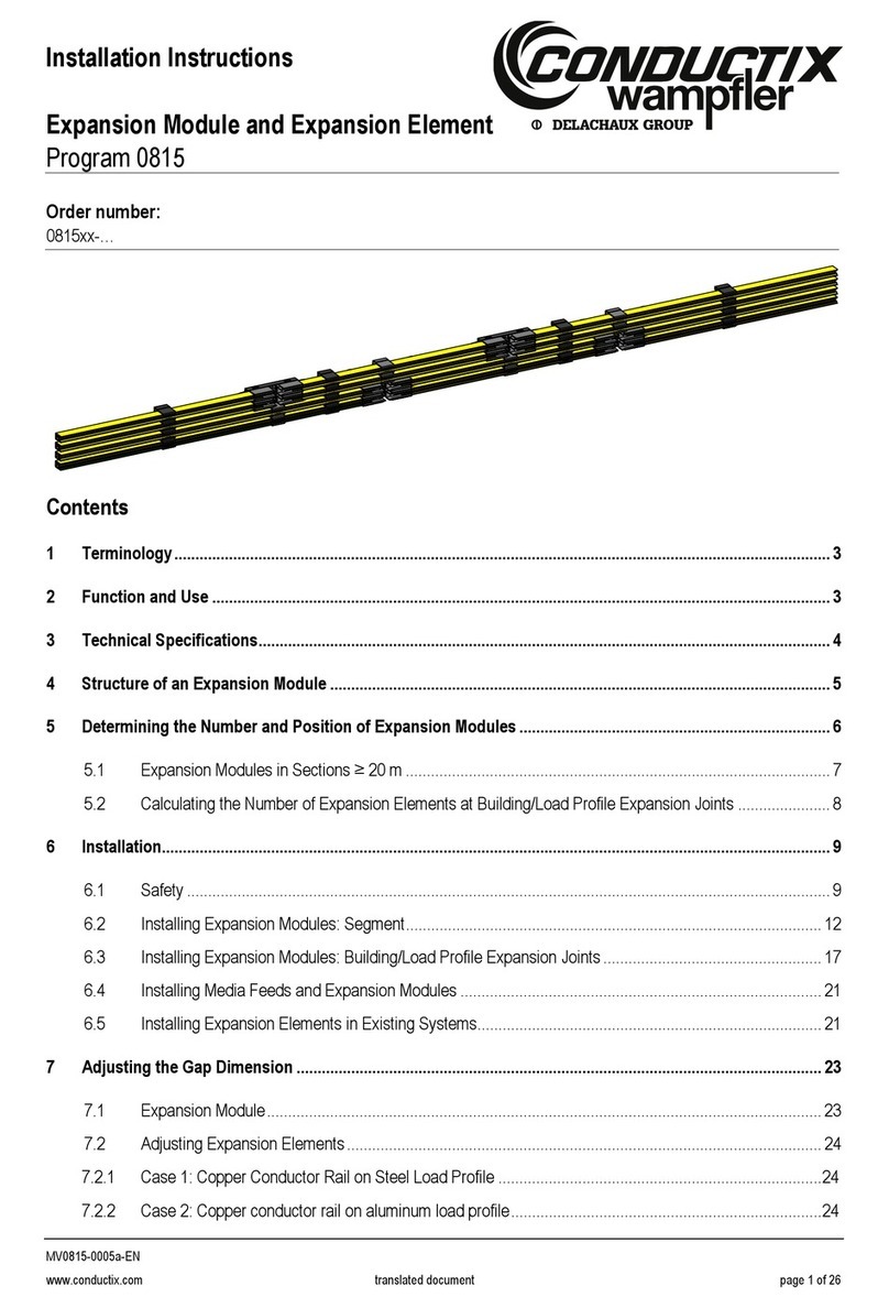 Conductix-Wampfler 0815 Series installation instructions Conductix-Wampfler 0815 Series installation instructions