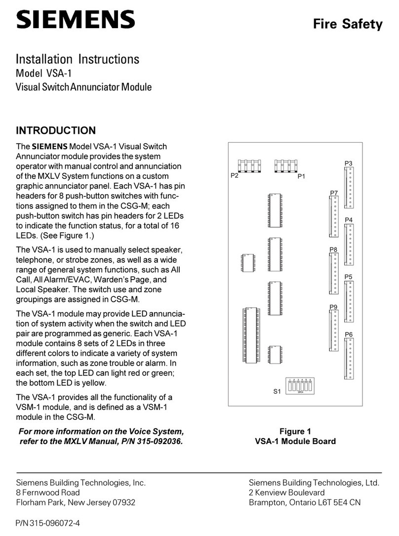 Siemens VSA-1 installation instructions