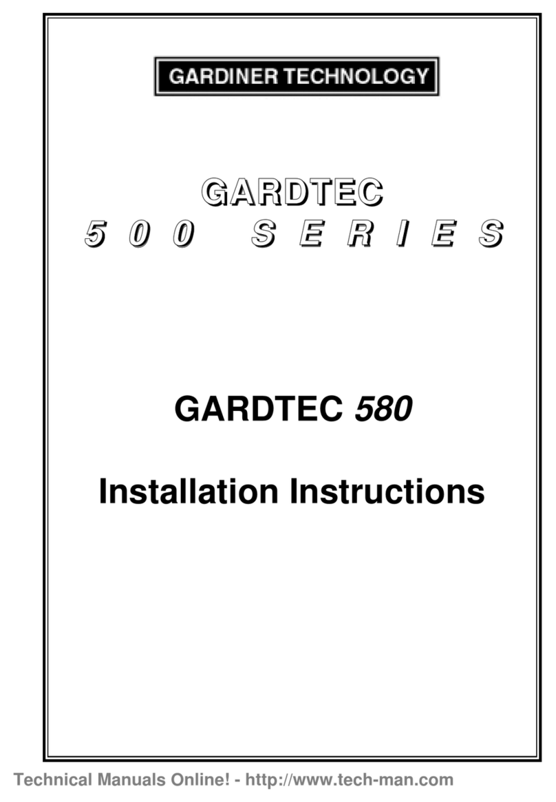 GARDINER TECHNOLOGY Gardtec 500 series installation instructions