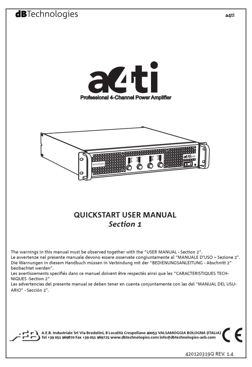 dB Technologies A4ti Quick start user manual