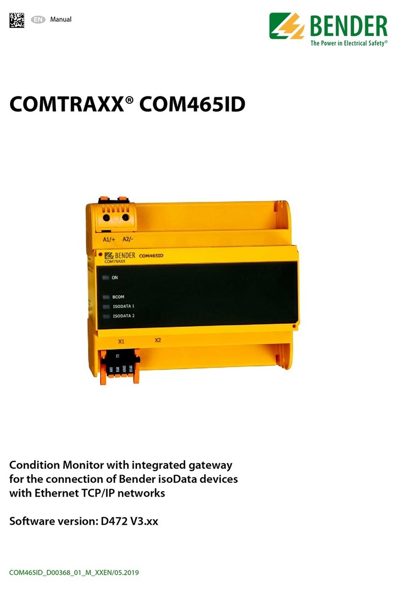 Bender COMTRAXX COM465ID User manual Bender COMTRAXX COM465ID User manual