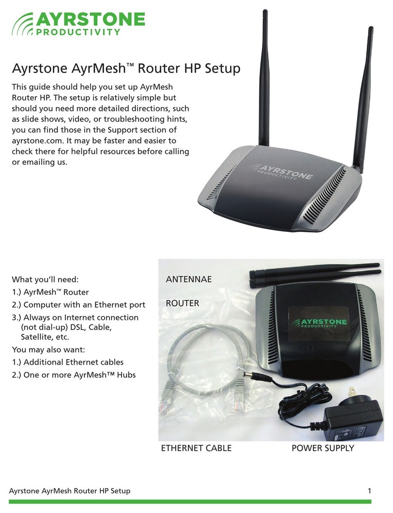 AYRSTONE AyrMesh Router HP Setup guide