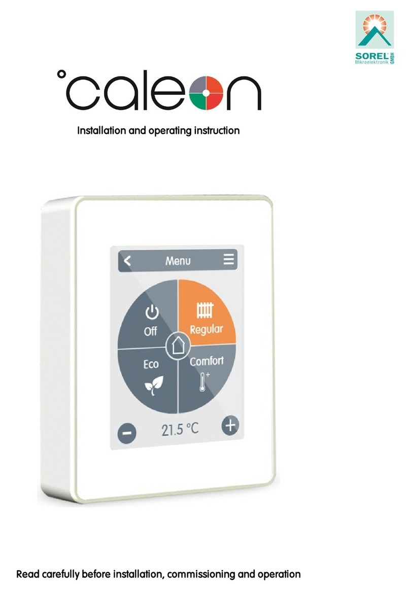 Sorel CALEON Installation and operating instruction
