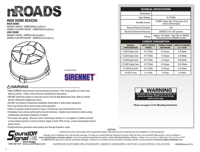 Soundoff Signal nROADS ENRBCSHM 1 Z Series manual