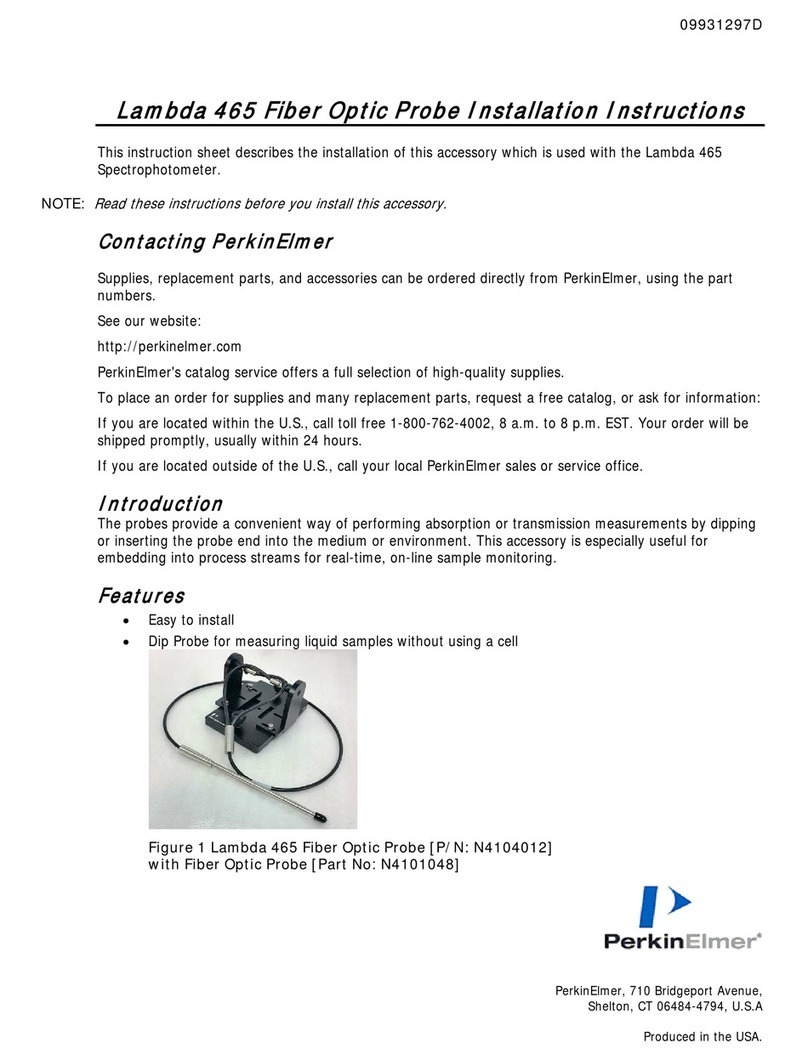 PerkinElmer Lambda 465 installation instructions