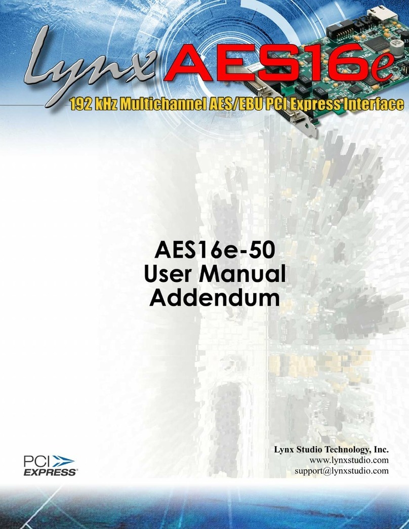 Lynx AES16e-50 user manual
