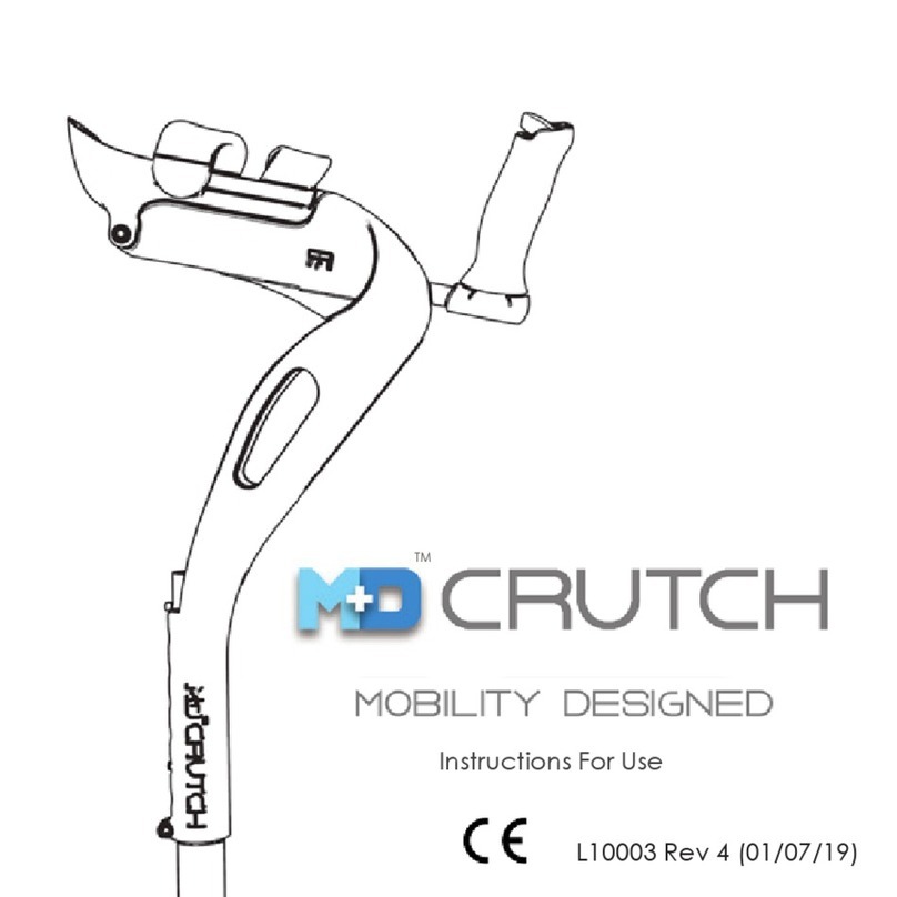 Mobility Designed M+D Crutch Instructions for use