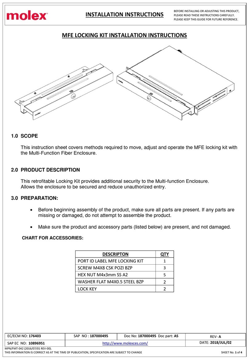 molex MFE LOCKING KIT installation instructions
