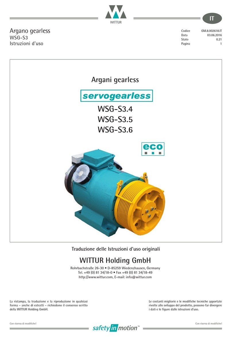 WITTUR servogearless WSG-S3.4 operating instructions