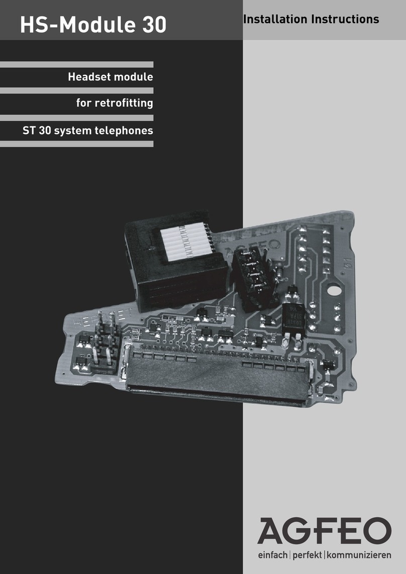 AGFEO HS-Module 30 installation instructions